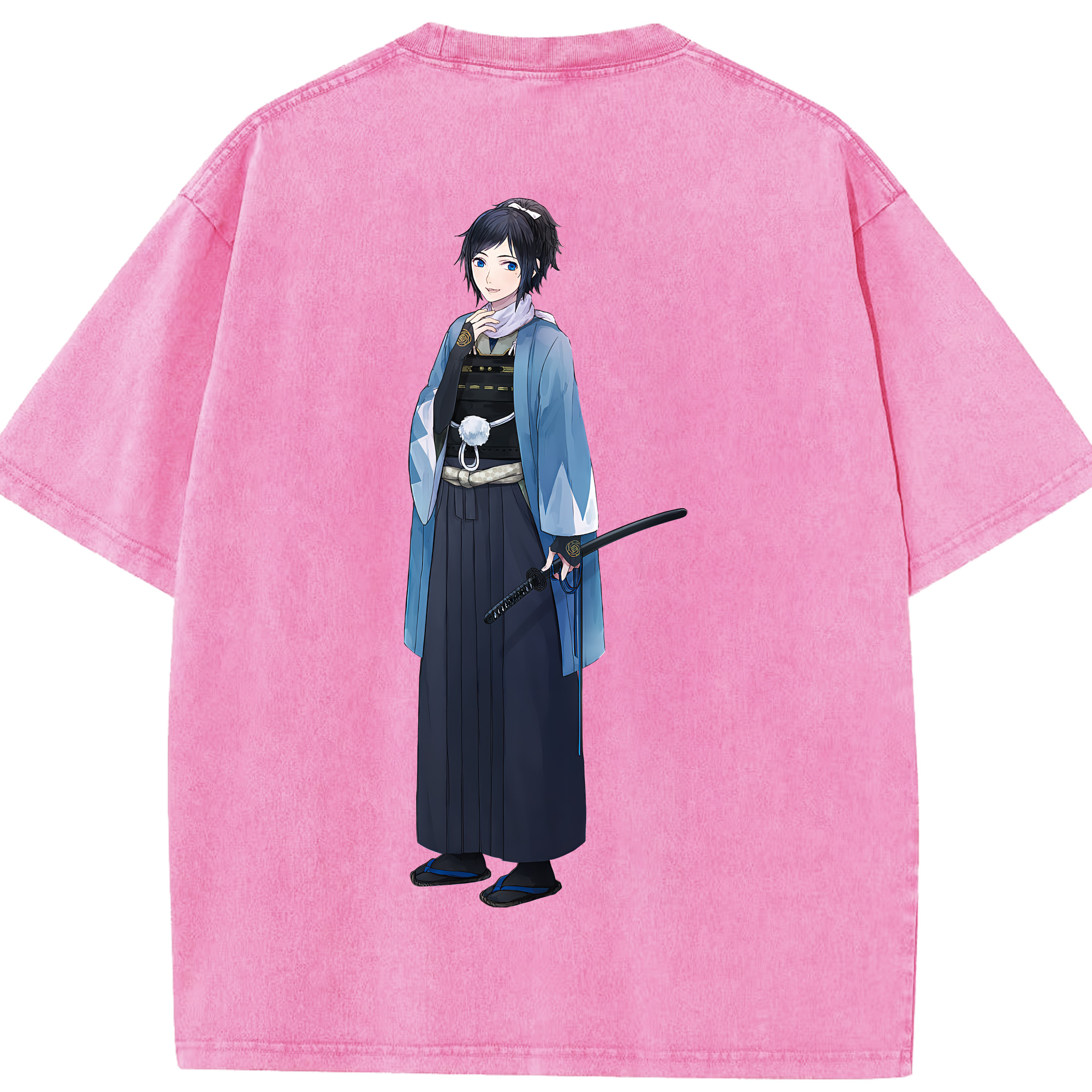（画像用） 刀剣乱舞 Touken Ranbu 綿100% ヴィンテージ風 半袖Tシャツ（背面プリント）